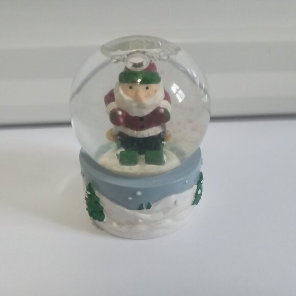 Sledding Santa Snowglobe Mini Christmas Holiday Gift Snowglobe - Picture 8 of 10